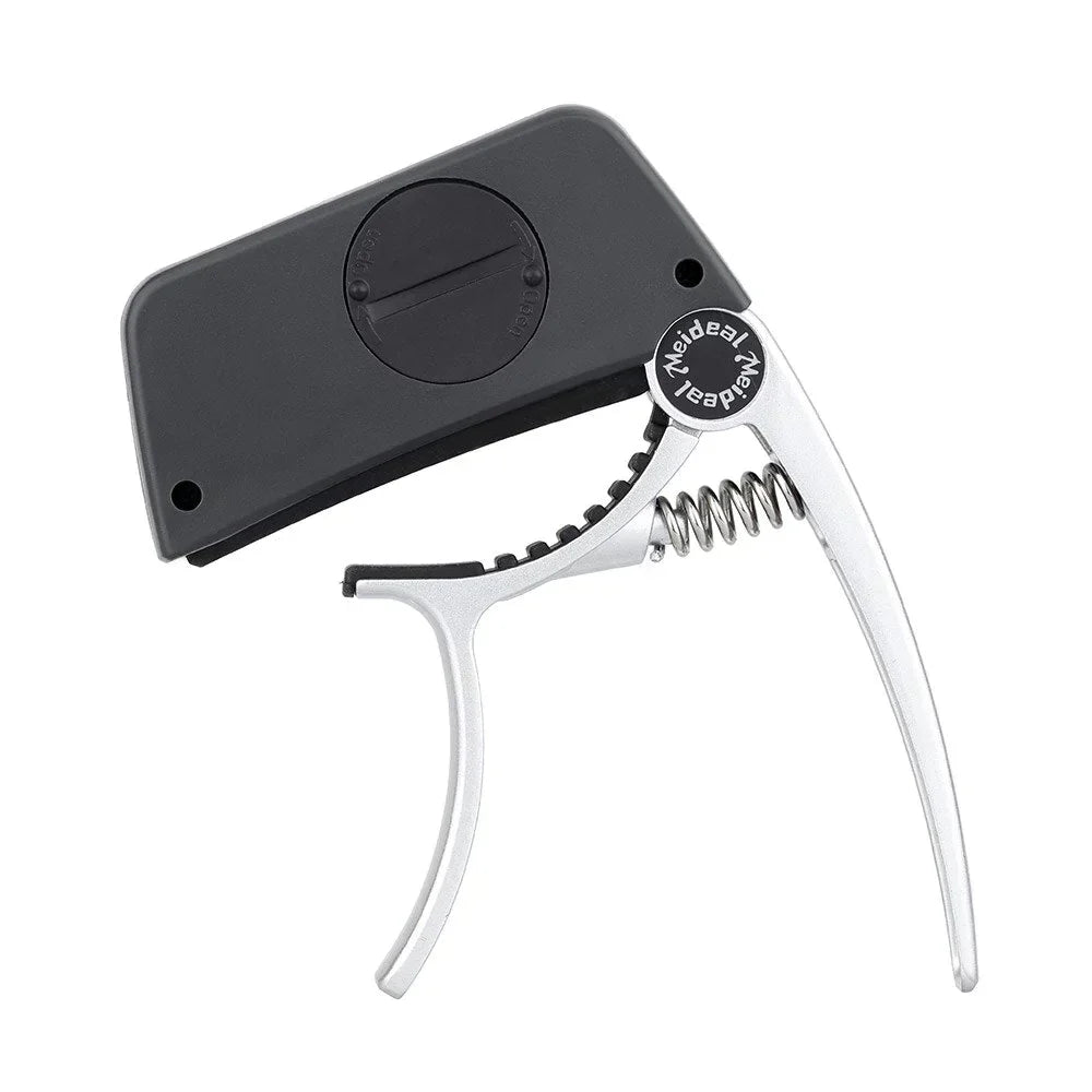 2-in-1 Guitar Capo and Tuner – Clip-On Digital Tuner for Acoustic, Electric, Bass, Ukulele & More