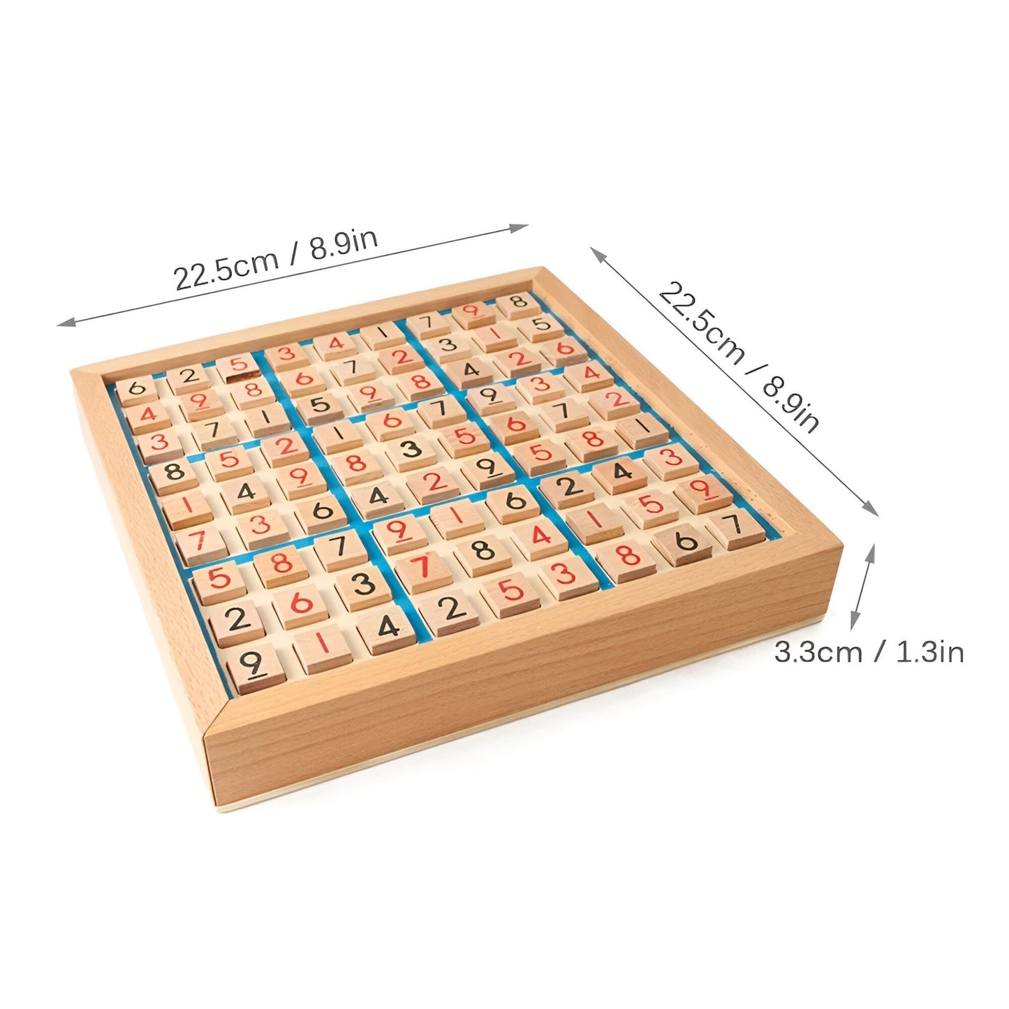 Daan | Wooden Sudoku Board Game with Drawer – Classic Brain Teaser for All Ages