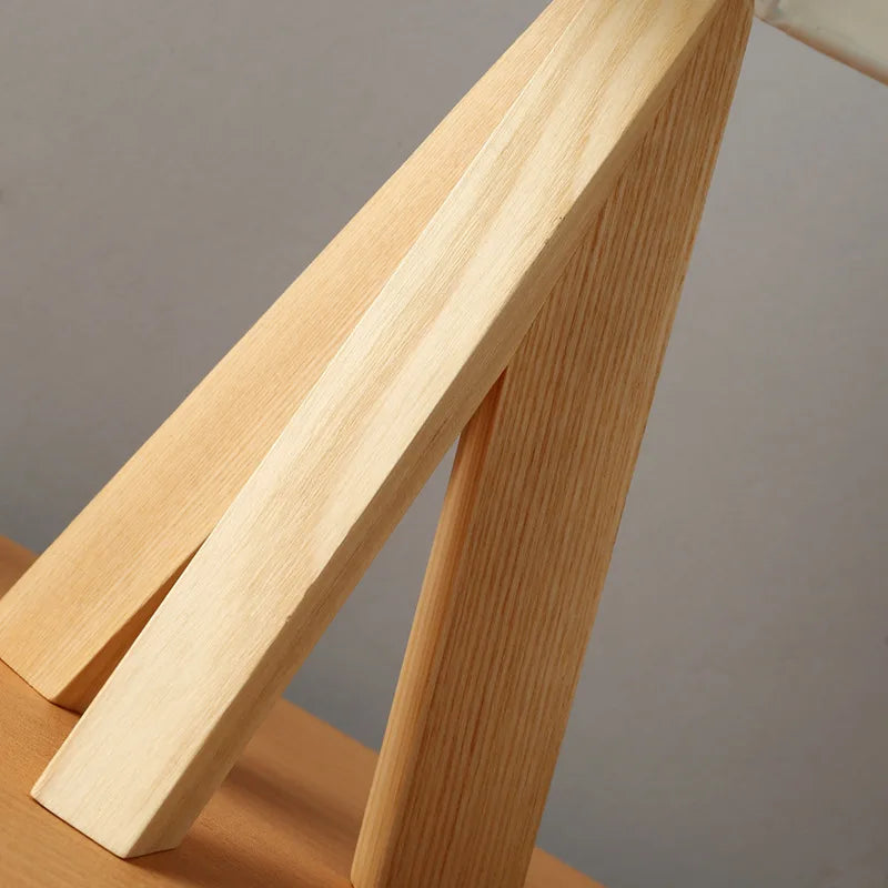 Scandinavian Table Lamp with Natural Wooden Base – Warm Ambient Lighting for Modern Interiors