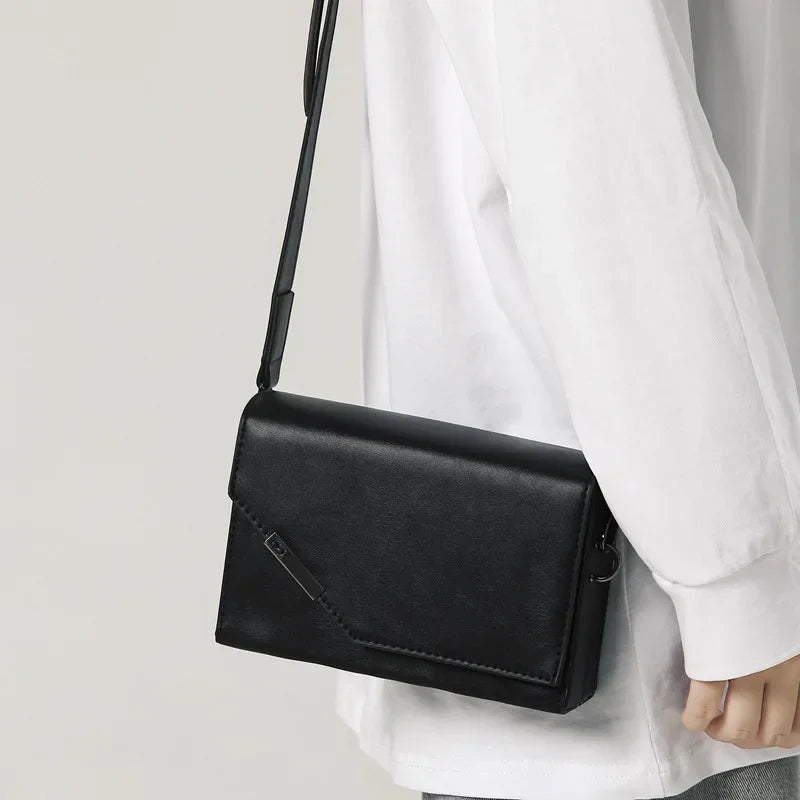 Noah Minimalist Genuine Leather Small Crossbody Sling Bag – Compact Everyday Shoulder Bag