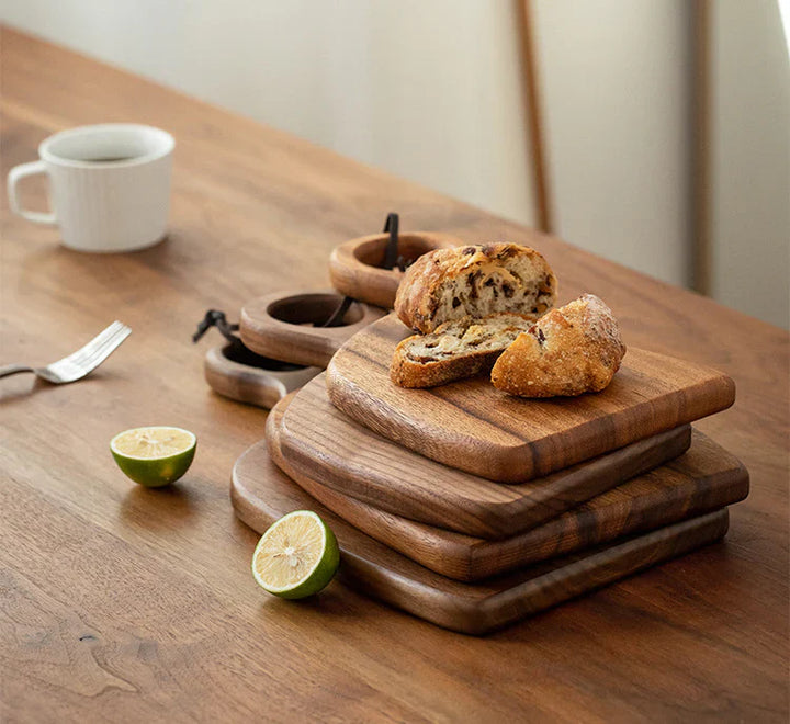 2-Pack Premium Walnut Wooden Chopping Boards – Elegant & Durable Cutting and Serving Board Set