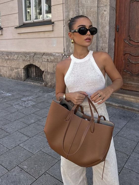 Voss – Vintage Leather Shoulder Bag for Women | Spacious, Elegant & Timeless Design