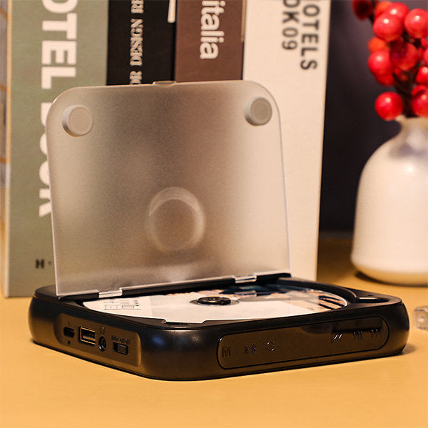 PortaTune – Portable CD Player with Rechargeable Battery & AUX Input for On-the-Go Listening