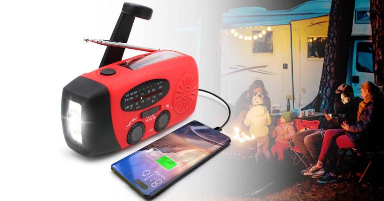 All-in-One Emergency Radio with Solar Power & Power Bank – Be Prepared Anytime, Anywhere