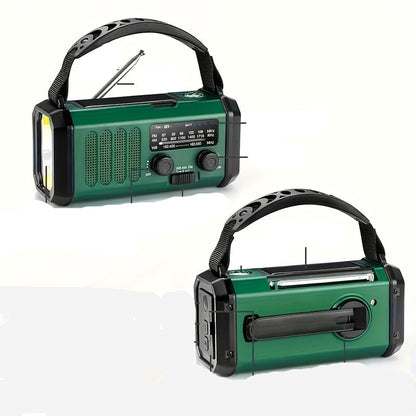 Solar Emergency Radio with Power Bank – Hand Crank & LED Torch for Camping and Outdoor Use