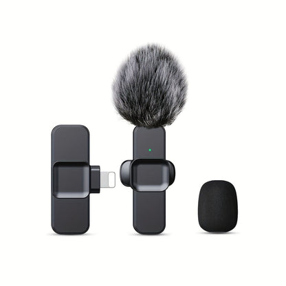 Wireless Lavalier Microphone for Smartphone & Laptop – Clip-On Mic for Vlogging, Streaming & Interviews