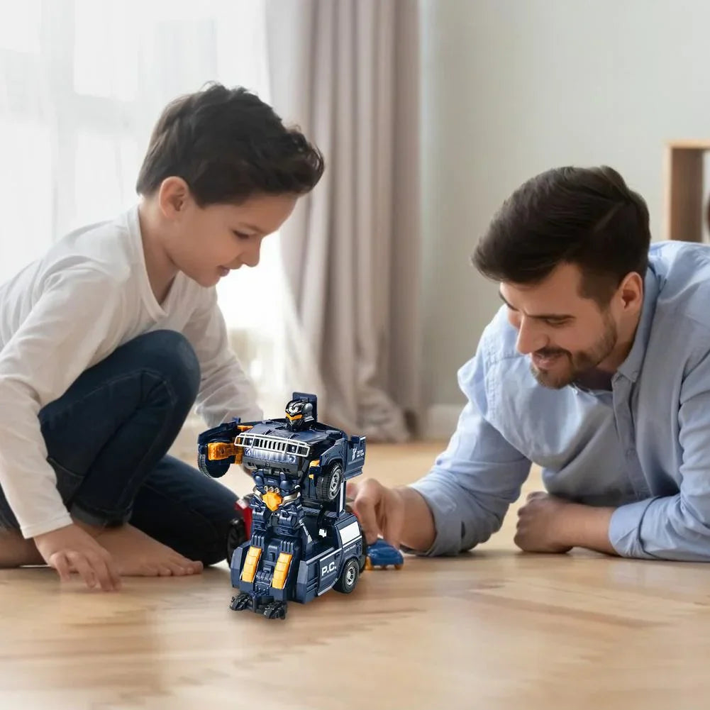 Transforming Robot Car | 2-in-1 Police Car & Robot Toy with Lights and Sound