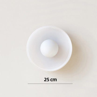 Modern Round Glass Ceiling Light – Elegant Flush Mount Fixture for Kitchen & Living Spaces