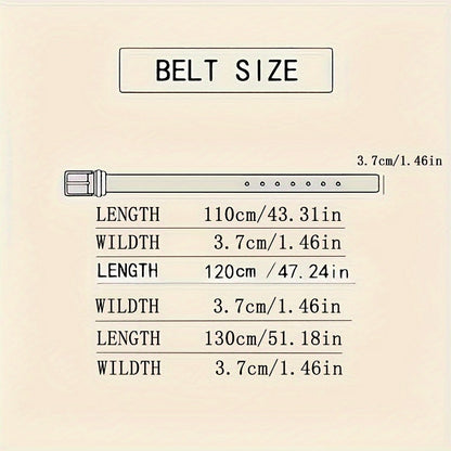 Men’s Genuine Leather Belt with Automatic Buckle – Classic Adjustable Cowhide Waist Belt