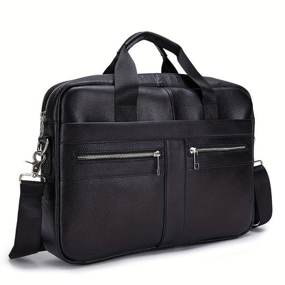 Ventolini Genuine Leather Men's Shoulder Bag – Adjustable Strap Crossbody with Spacious Interior