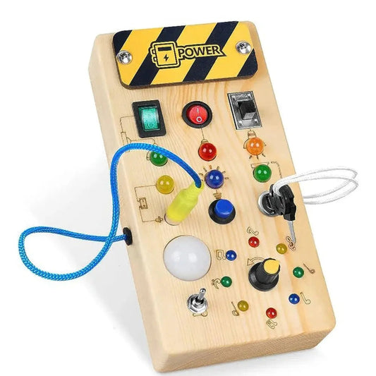 Montessori LED Busy Board – Sensory Activity Toy for Toddlers & Kids