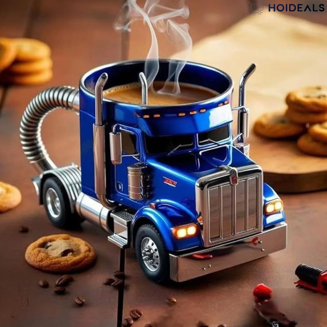 Luxury Ceramic Truck Coffee Mug – Handcrafted Driver Gift | 12–16oz in 6 Colours