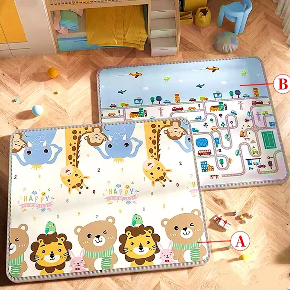 Baby Crawling Foldable Play Mat – Soft, Non-Toxic & Waterproof
