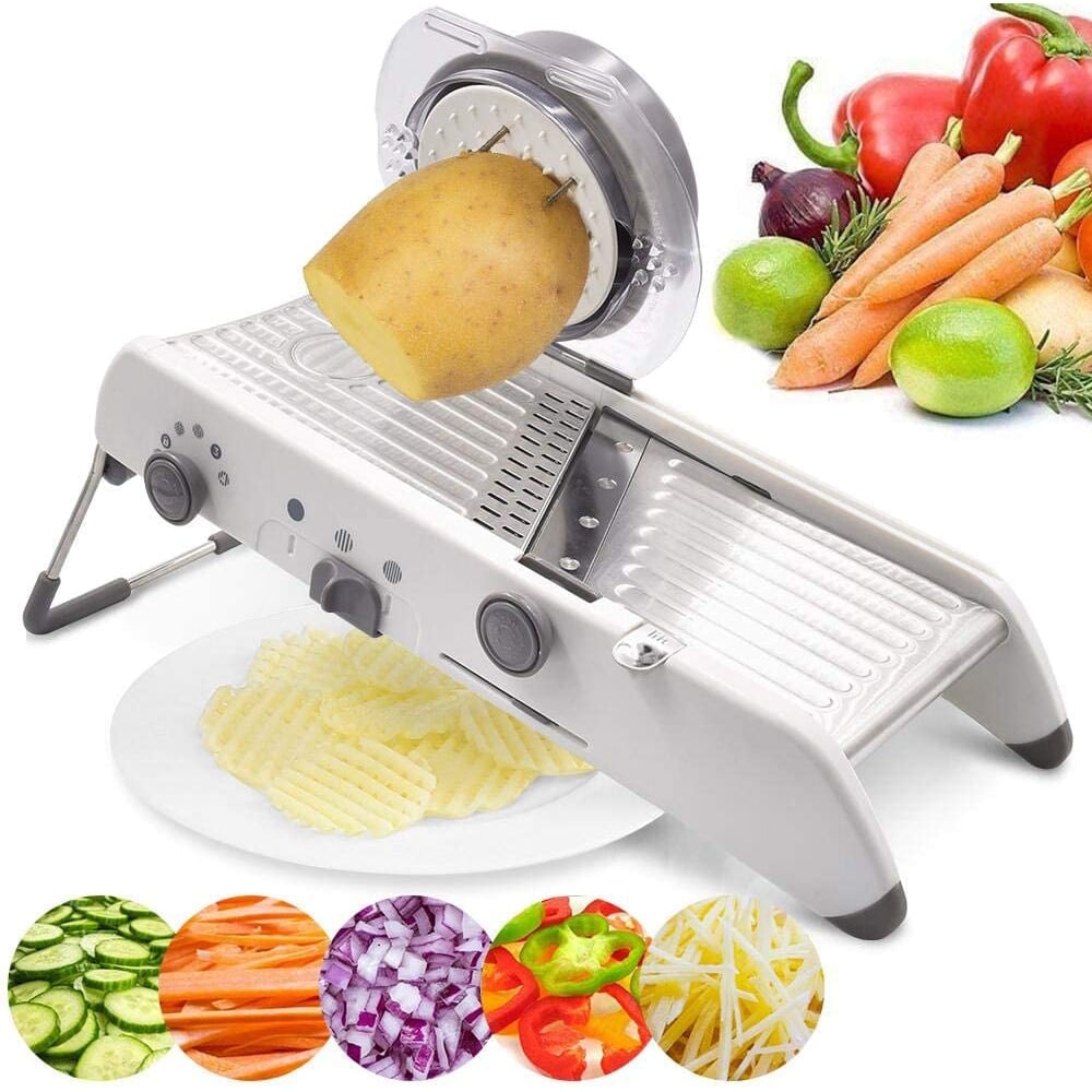 Professional Mandoline Vegetable Slicer – Adjustable 304 Stainless Steel Blades for Precision Cutting