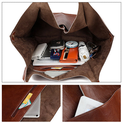 Oversized Leather Weekender Bag | Stylish Travel Handbag with Versatile Carry Options