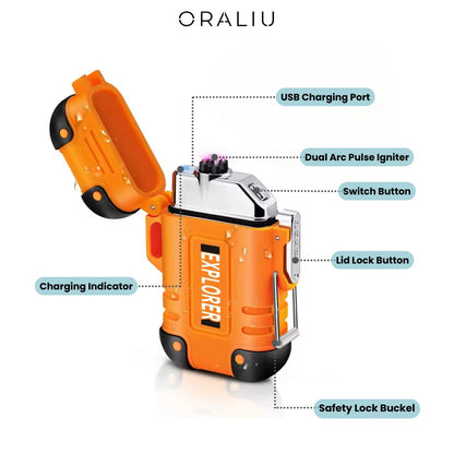 Waterproof & Windproof Storm Lighter – Ultimate Outdoor Survival Tool