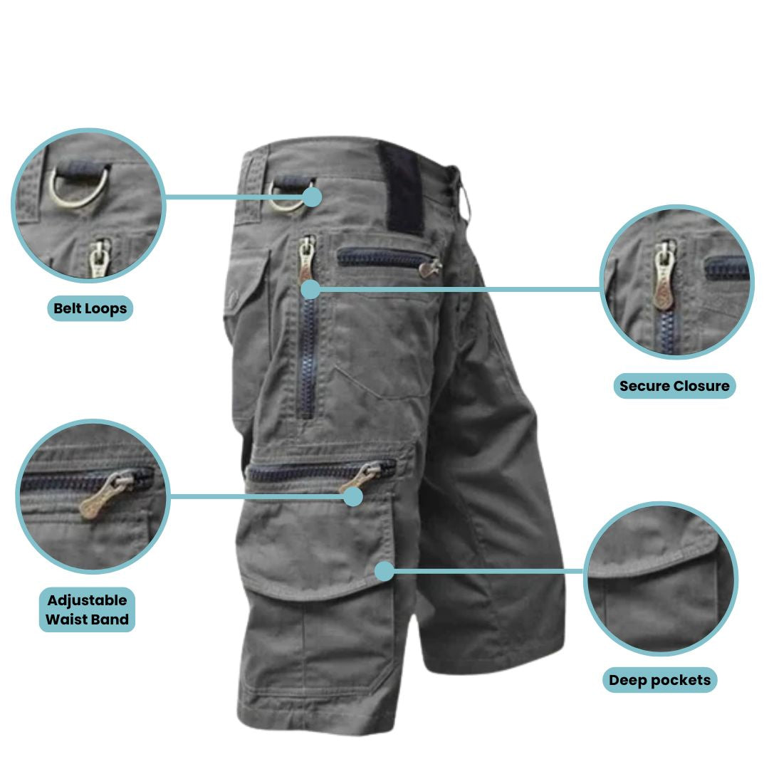 Men's Outdoor Cargo Shorts – Quick Dry, Multi-Pocket, Stretch Fit