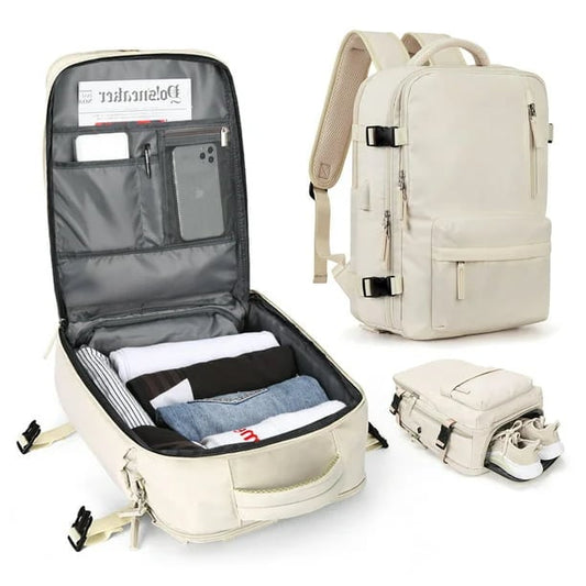 Women's Large Travel Backpack – Waterproof Hiking Rucksack | Anti-Theft & USB Charging