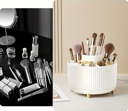 GlamSpin – 360° Rotating Makeup & Desk Organiser with 5 Compartments