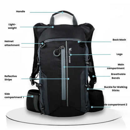 Premium Cycling Backpack with Hydration System – Lightweight, Waterproof & Helmet Holder