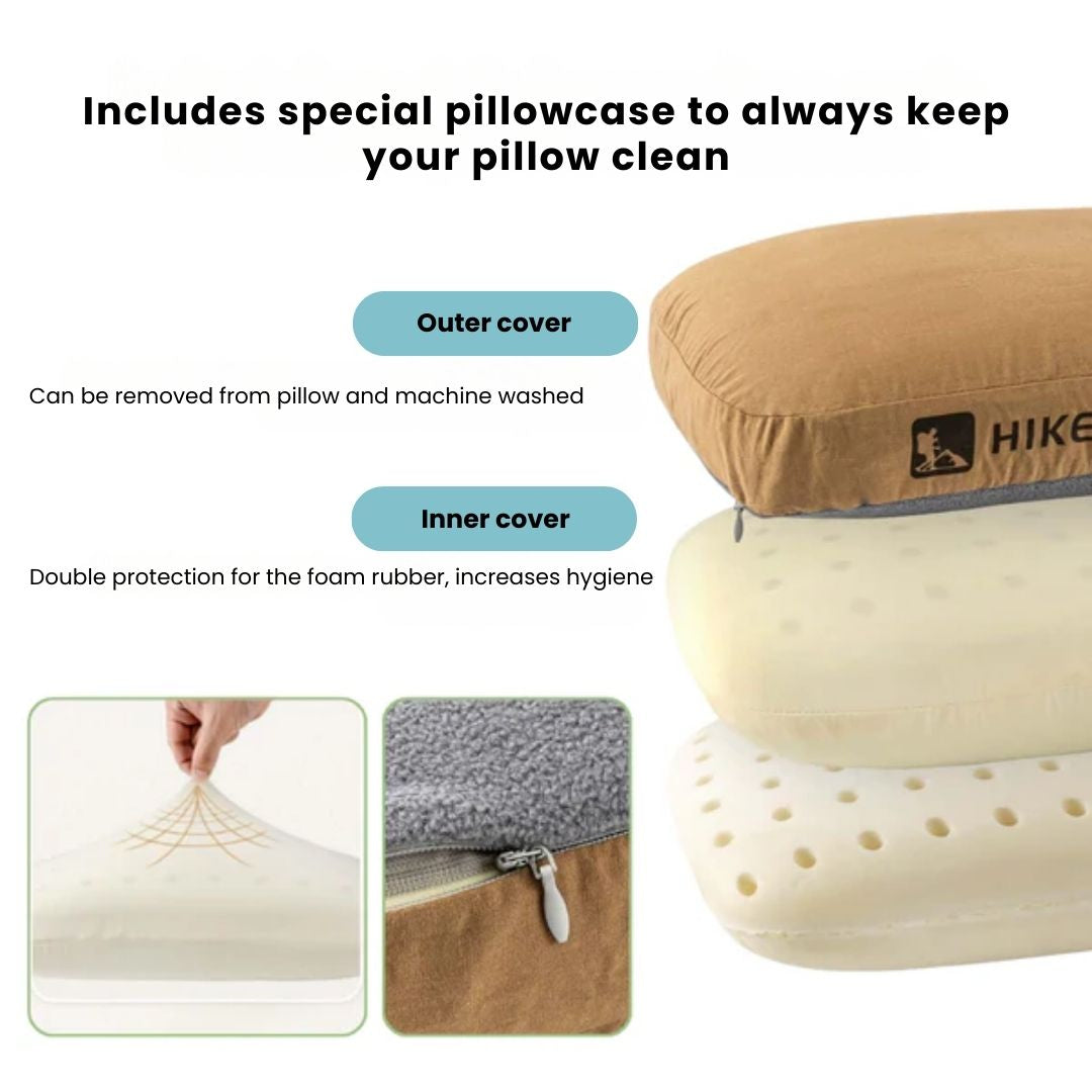 Outdoor Memory Foam Camping Pillow – Portable, Dual-Sided & Washable Cover
