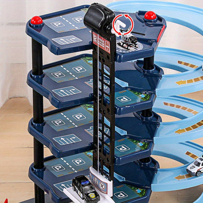 FirePark Garage Playset – Multi-Level Fire Station with Fire Trucks & Traffic Signs for Adventurous Kids