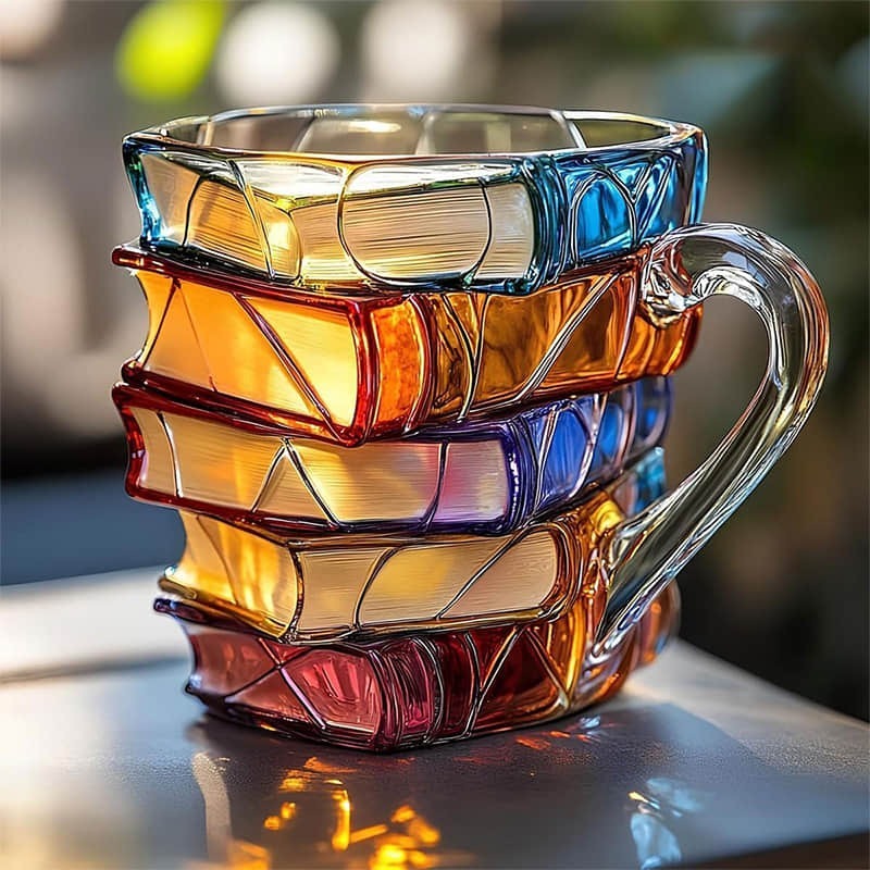 NovelMug | 3D Hand-Painted Book Mug – Unique Literary Coffee Cup for Book Lovers