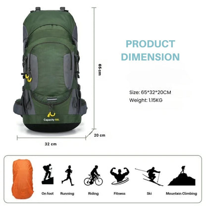60L Waterproof Backpack – Ultimate Outdoor Backpack for All Adventures