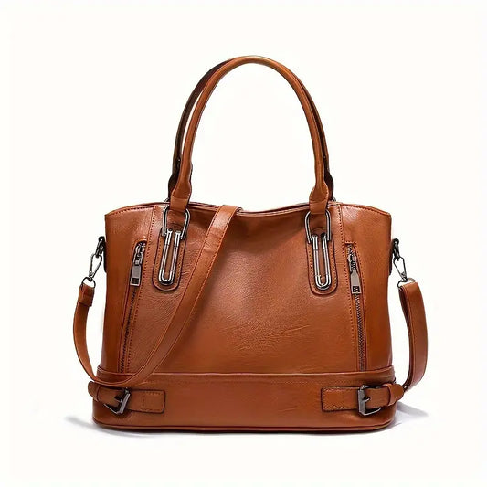 Sophie Vintage-Style PU Leather Crossbody Handbag – Elegant Classic Shoulder Bag for Women