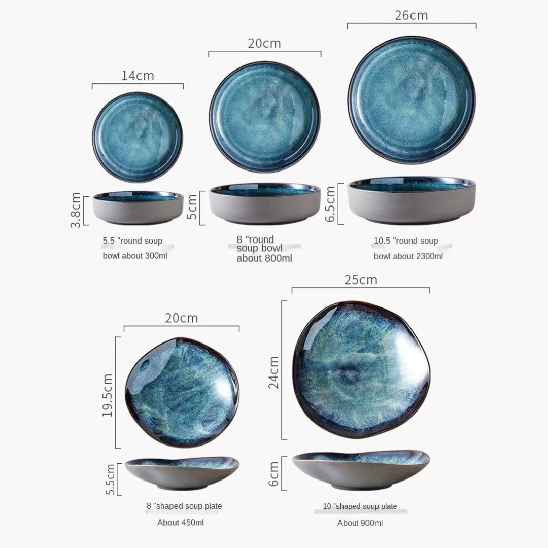 Ocean Breeze 11-Piece Dinnerware Set – Coastal Charm for Your Table