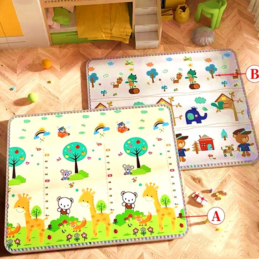 Baby Crawling Foldable Play Mat – Soft, Non-Toxic & Waterproof