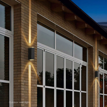 Modern Waterproof LED Outdoor Wall Light – Rectangular Aluminium Fixture