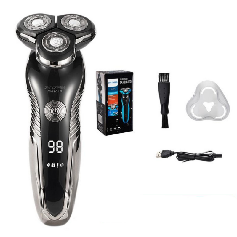 Rechargeable Wet & Dry Electric Shaver for Men – Waterproof Grooming with LCD Display