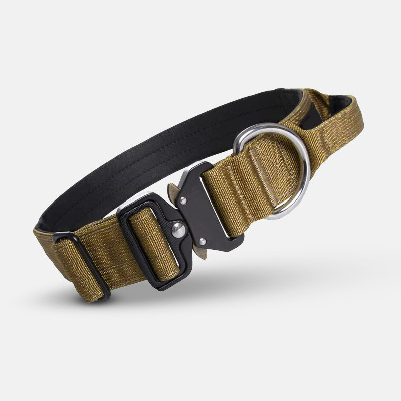 PowerGrip Tactical Dog Collar with Handle – Heavy Duty Military-Grade Collar for Large and Strong Dogs