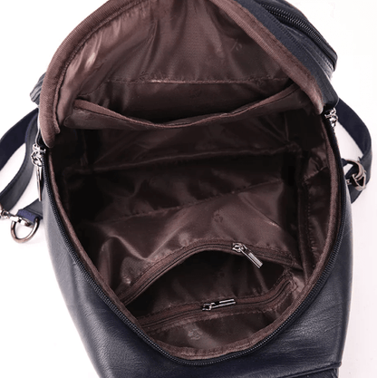 Marzen Anti-Theft Women’s Leather Backpack – Genuine Sheepskin Softback Bag with Secure Back Zipper
