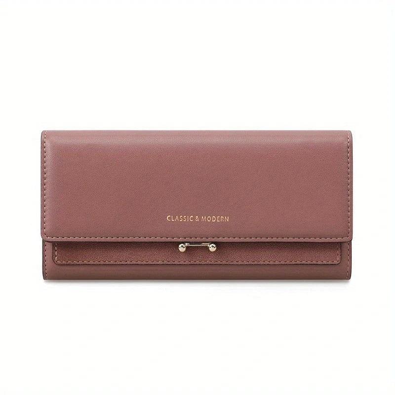 Women's Luxury Long Wallet – Elegant Clutch Purse with Card & Phone Holder