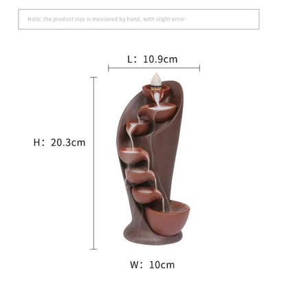 Handcrafted Torch Incense Waterfall – Ceramic Backflow Incense Burner