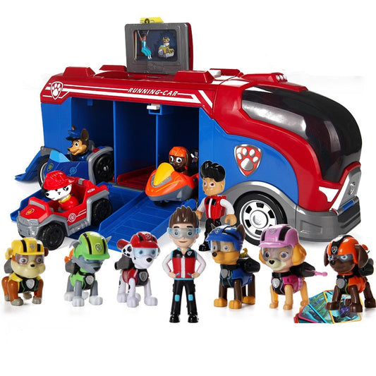Paw Patrol Fun Toy Playset – Complete Rescue Team Action Figures with Vehicle