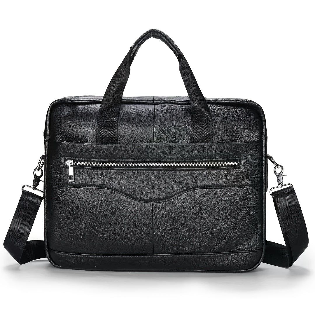 Ventolini Genuine Leather Men's Shoulder Bag – Adjustable Strap Crossbody with Spacious Interior