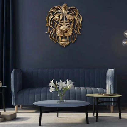 Metal Lion Head Wall Art – Bold & Elegant Metal Wall Décor for Indoors and Outdoors