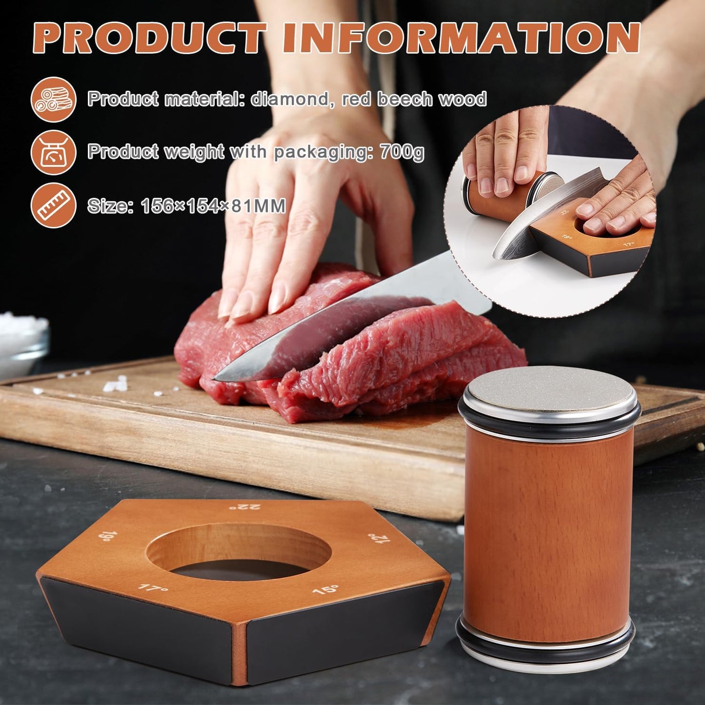 SharpRoll Manual Diamond Rolling Knife Sharpener – Compact & Precision Sharpening Tool