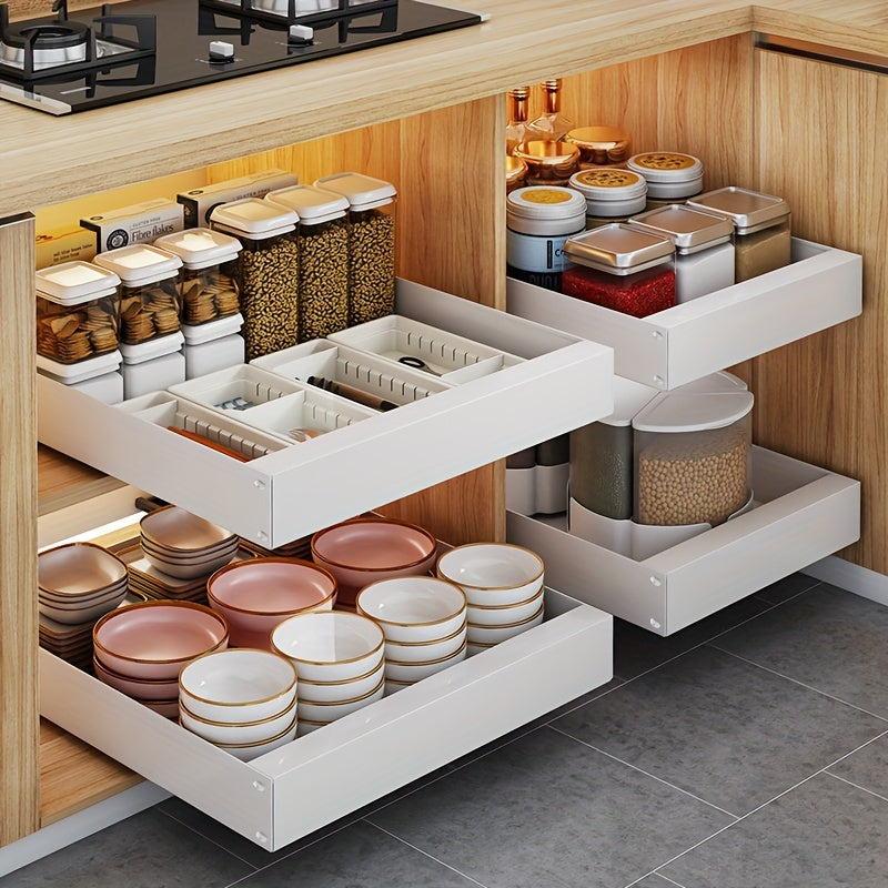 Lina Pull-Out Kitchen Cabinet Organiser – Space-Saving Sliding Pantry Storage Rack