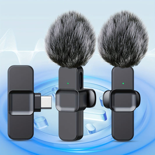 Wireless Lavalier Microphone for Smartphone & Laptop – Clip-On Mic for Vlogging, Streaming & Interviews