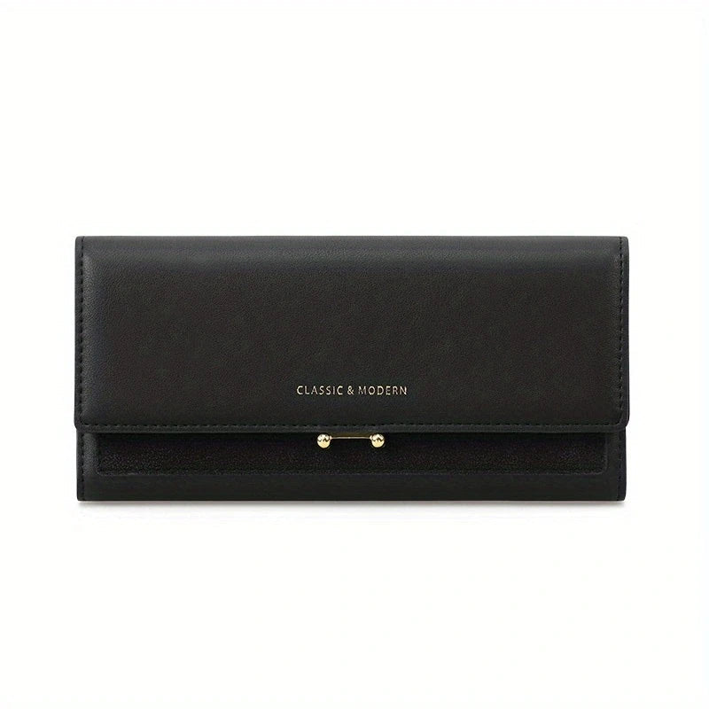 Women's Luxury Long Wallet – Elegant Clutch Purse with Card & Phone Holder