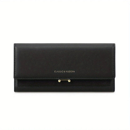 Women's Luxury Long Wallet – Elegant Clutch Purse with Card & Phone Holder