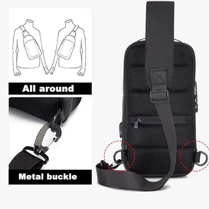 Leo Large Anti-Theft Travel Crossbody Bag – Water-Resistant Secure Shoulder Bag for Men & Women