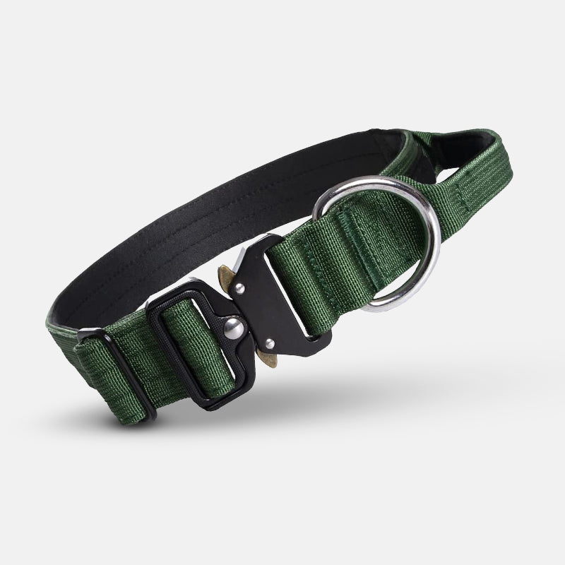 PowerGrip Tactical Dog Collar with Handle – Heavy Duty Military-Grade Collar for Large and Strong Dogs