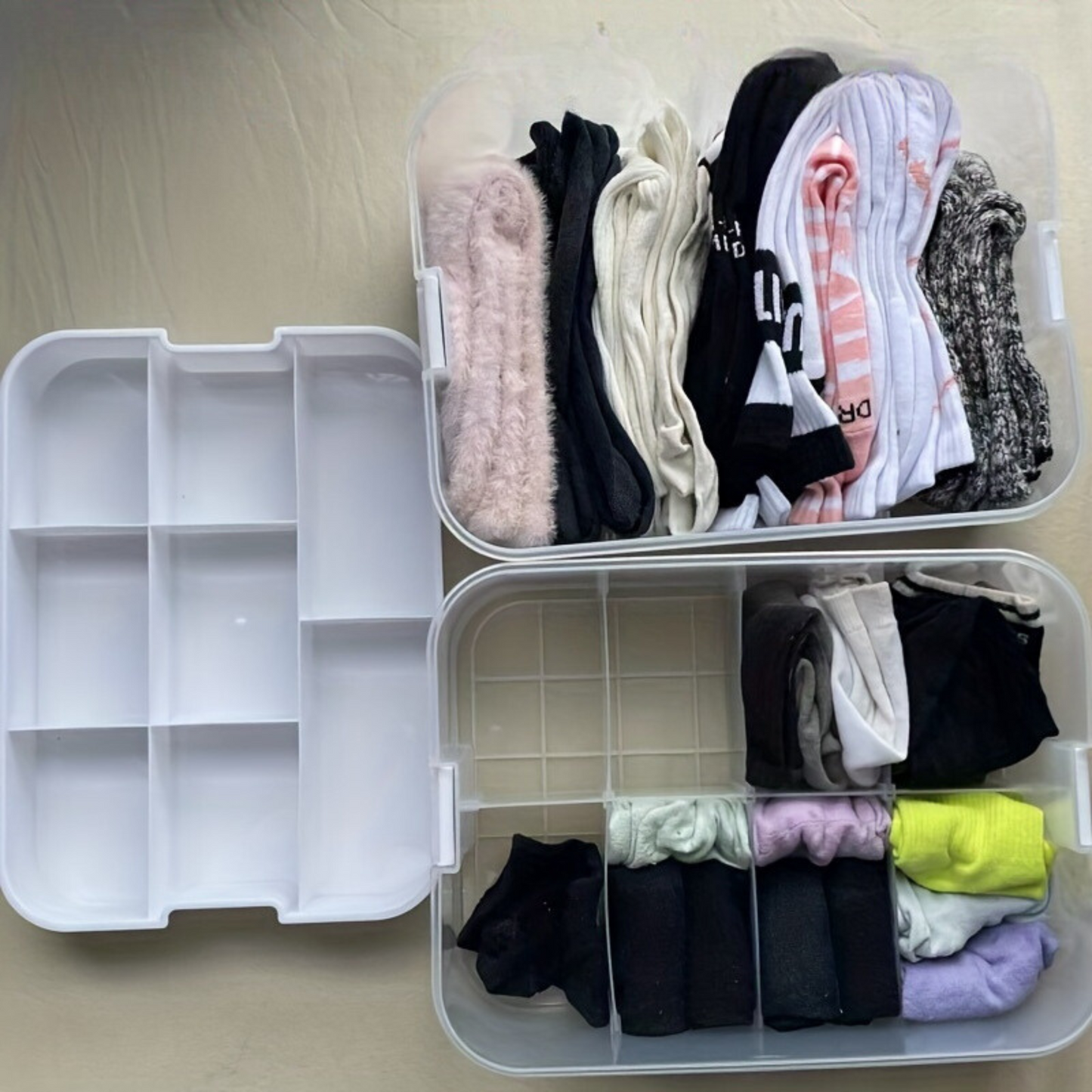 Stackable Storage Organizer Box with Lid – Multi-Layer Storage for Toys, Snacks & Everyday Essentials