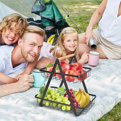 3-Tier Fruit Basket Stand – Space-Saving Kitchen Storage