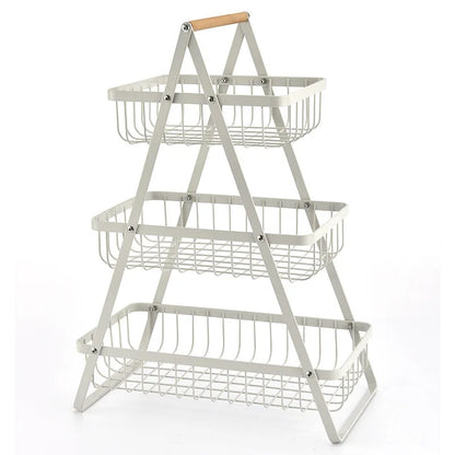 3-Tier Fruit Basket Stand – Space-Saving Kitchen Storage